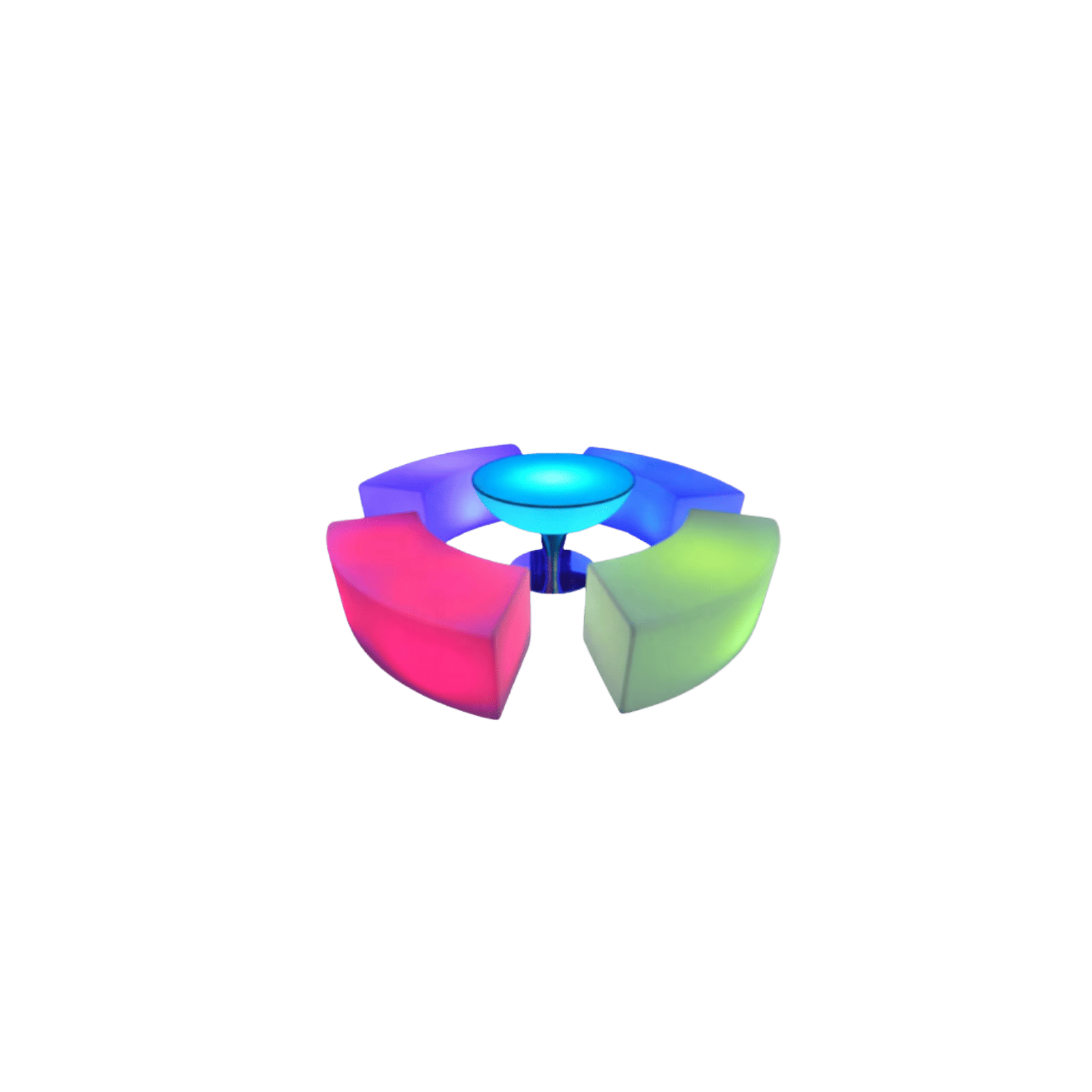 Banco Curvo Led RGB
